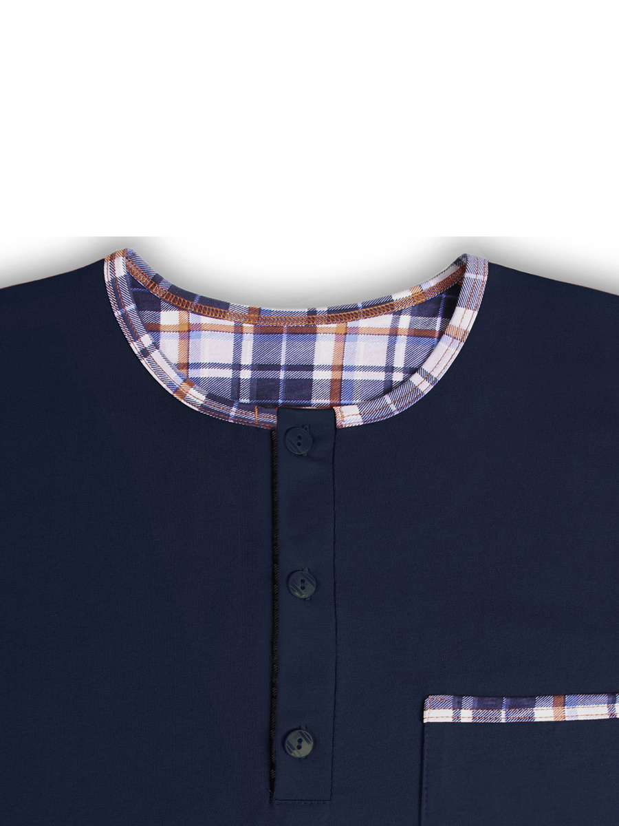 Koszula nocna męska długa ze szlafmycą