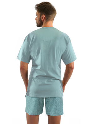 Piżama Męska Krótki Rękaw Krótkie Spodenki