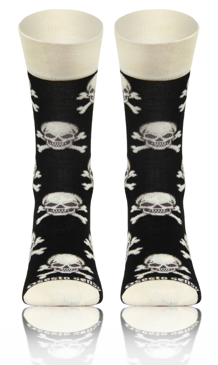 Długie Skarpetki Kolorowe Bawełniane Unisex 90% Bawełna z Zabawnym Wzorem Sesto Senso