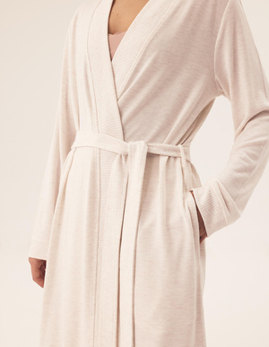 Damski szlafrok Boar 43014 light grey