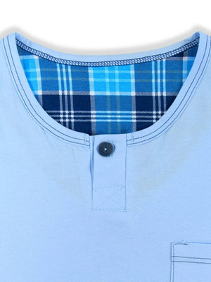 Elegancka piżama męska krótka 100% bawełna model 2629/13 Sesto Senso – komfortowy sen