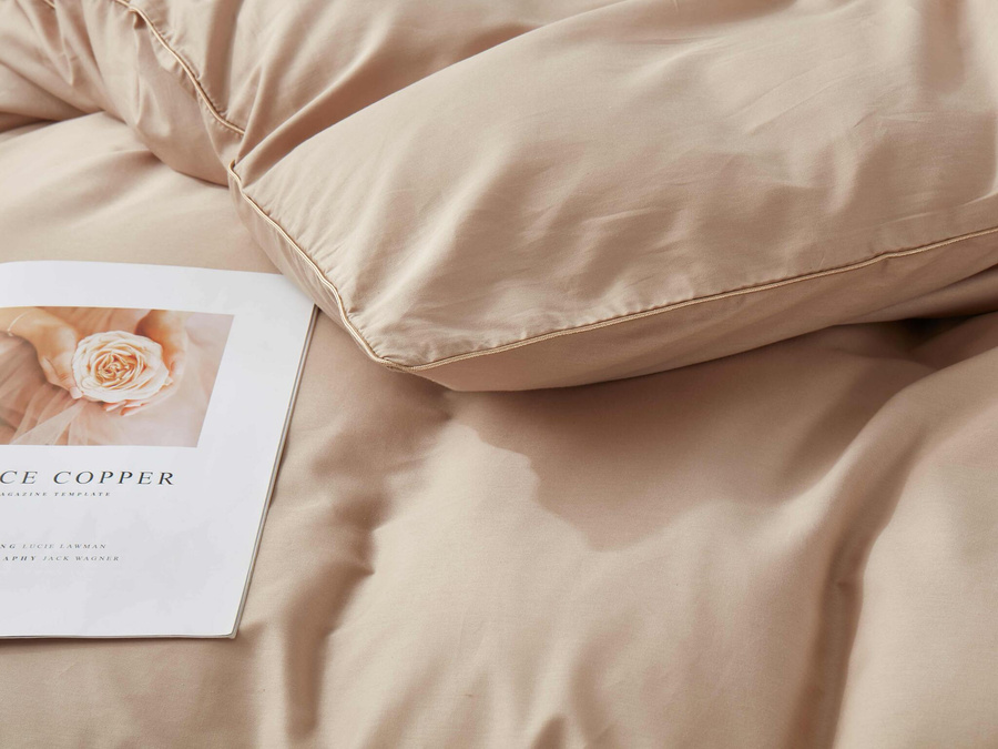 POŚCIEL SATYNA QUEEN PREMIUM BEŻ