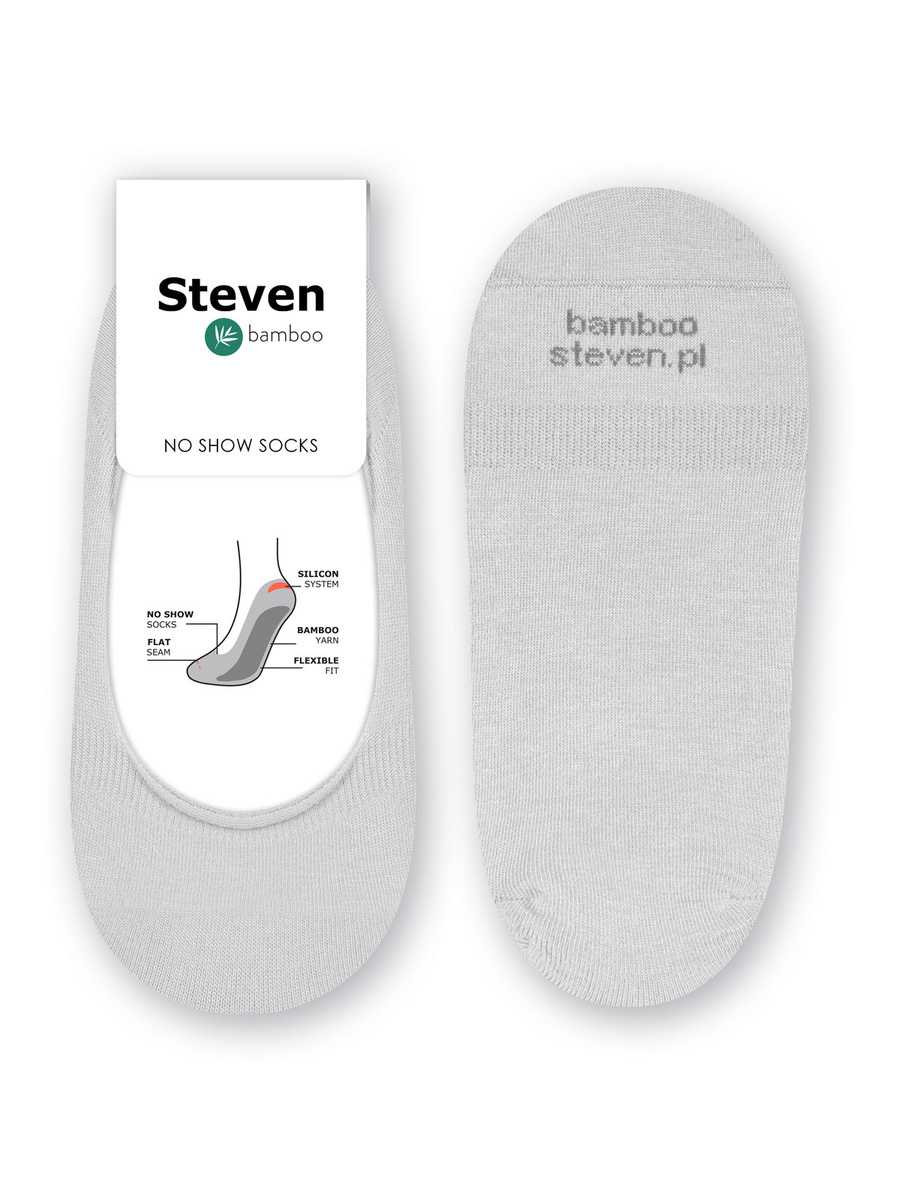 Bambusowe Stopki Damskie Szare z Silikonem