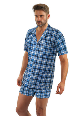 Piżama męska bawełniana rozpinana krótka 