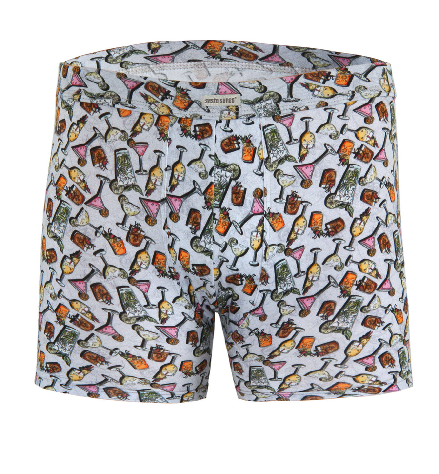 Kolorowe zabawne bokserki męskie 95% bawełna Funny 09 Sesto Senso – wyraź swój styl