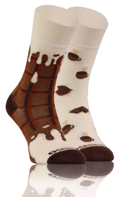 Długie Skarpetki Kolorowe Bawełniane Unisex 90% Bawełna z Zabawnym Wzorem Sesto Senso