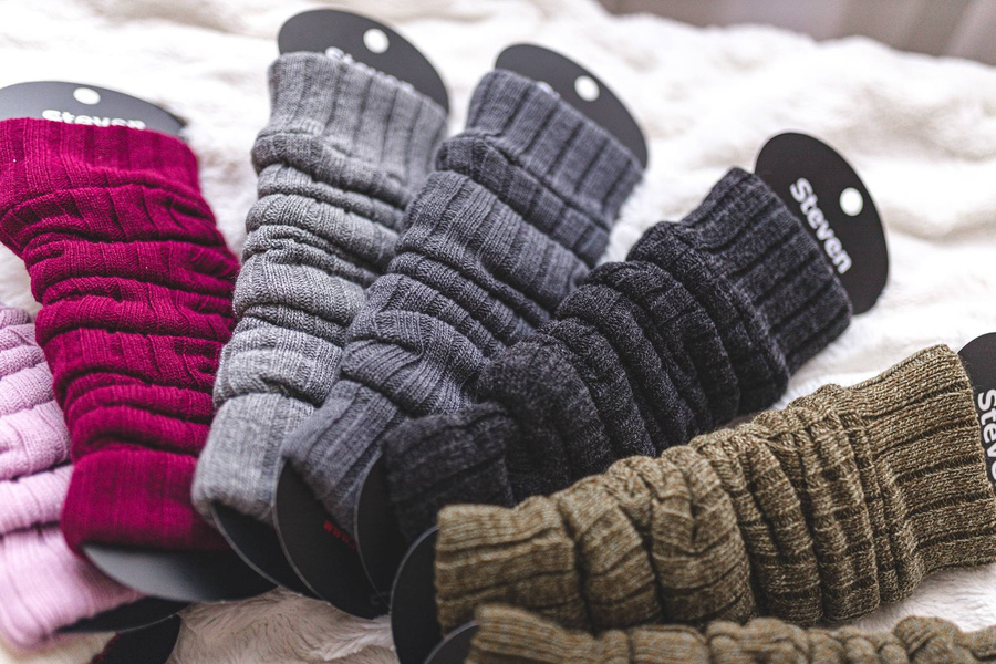 Getry Wełniane Damskie Warkocz Art. 095