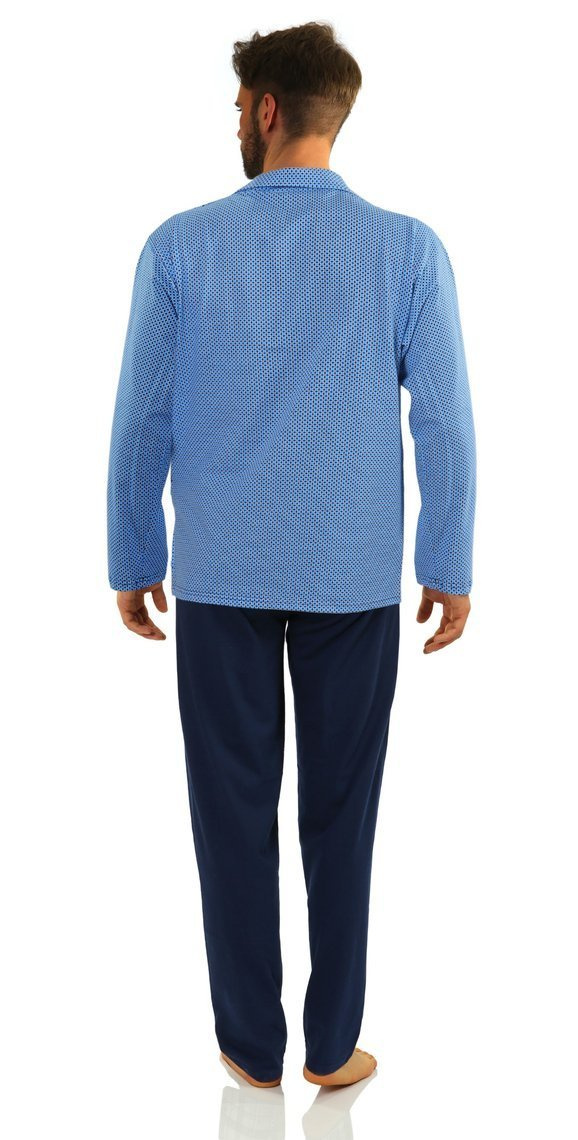 Piżama Męska Długi Rękaw Rozpinana