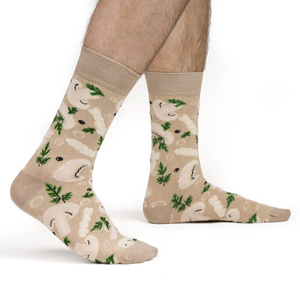 Kolorowe Męskie | Damskie Skarpetki SOXO GOOD STUFF zupa pieczarkowa w puszce + przepis Unisex