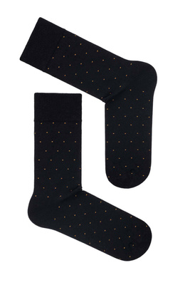 Skarpety garniturowe bawełniane w kropki 0040.001, Kolor Granatowy 1, Rozmiar 42-46