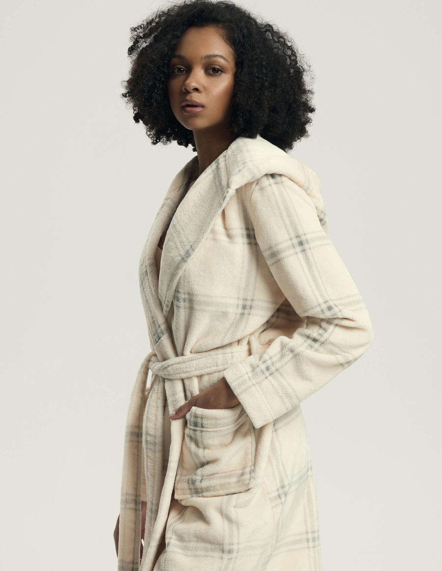 Szlafrok damski 43596 ecru