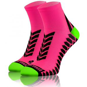 Różowe oddychające kompresyjne skarpety sportowe unisex Sesto Senso – idealne dla aktywnych