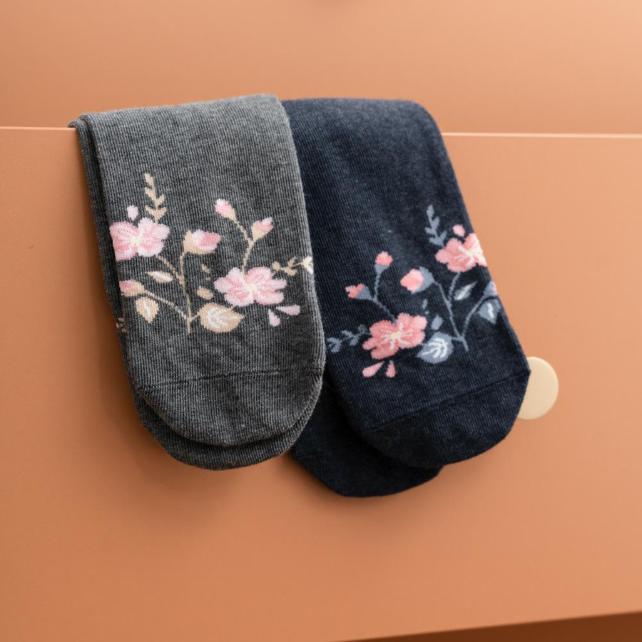 "Szare Bawełniane Skarpetki Damskie Komfort"