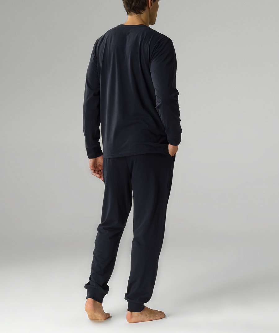 Granatowe komfortowe piżamy męskie NMP-376 Atlantic – wygoda i styl na noc.