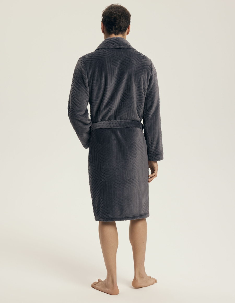 Męski szlafrok 43379 grey