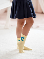 Skarpetki dziecięce Litera C 1184.032, Kolor Żółty pastelowy, Rozmiar 32-34