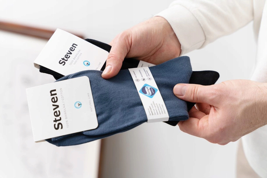 Beżowe Skarpety Męskie 100% Bawełna Sanitized