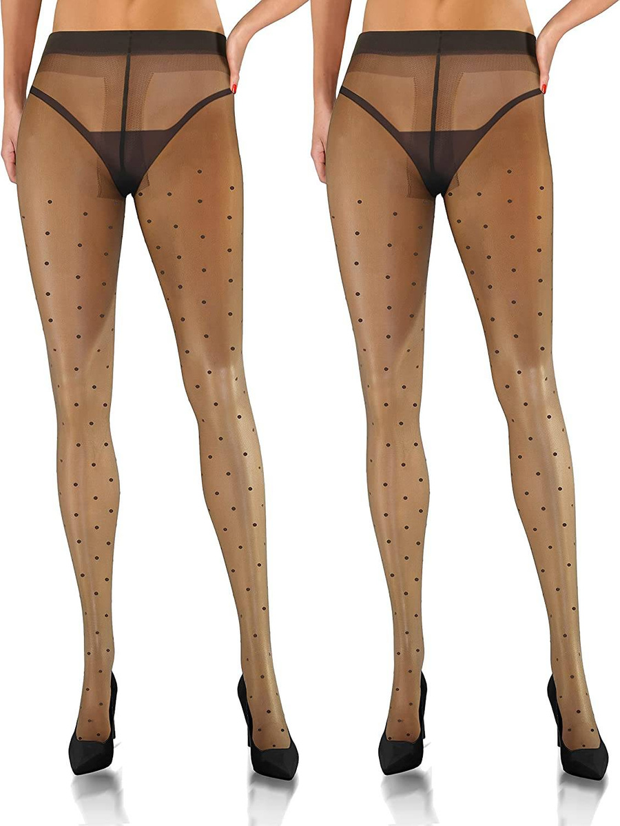 2X Rajstopy w kropki 20 DEN Beti Sesto Senso