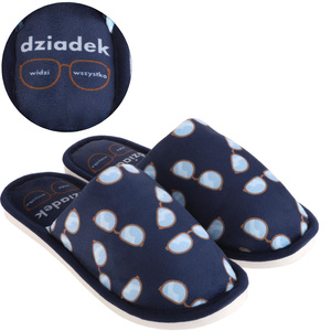 Kapcie męskie granatowe