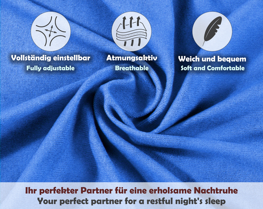 Niebieskie elastyczne prześcieradło z gumką frotte 100% bawełna Sesto Senso – komfortowy sen