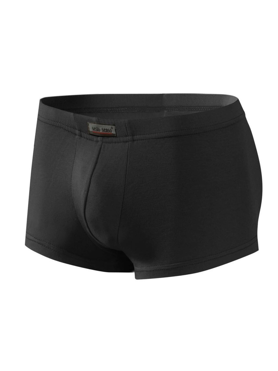 Czarne seksowne mini bokserki męskie 93% mikromodal BM06 Sesto Senso – odważny styl