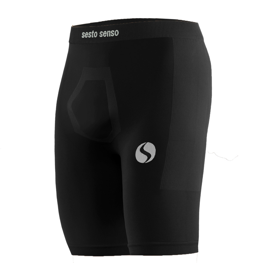 Czarne bezszwowe spodenki męskie Thermo Active CL41 Sesto Senso – komfort i ochrona