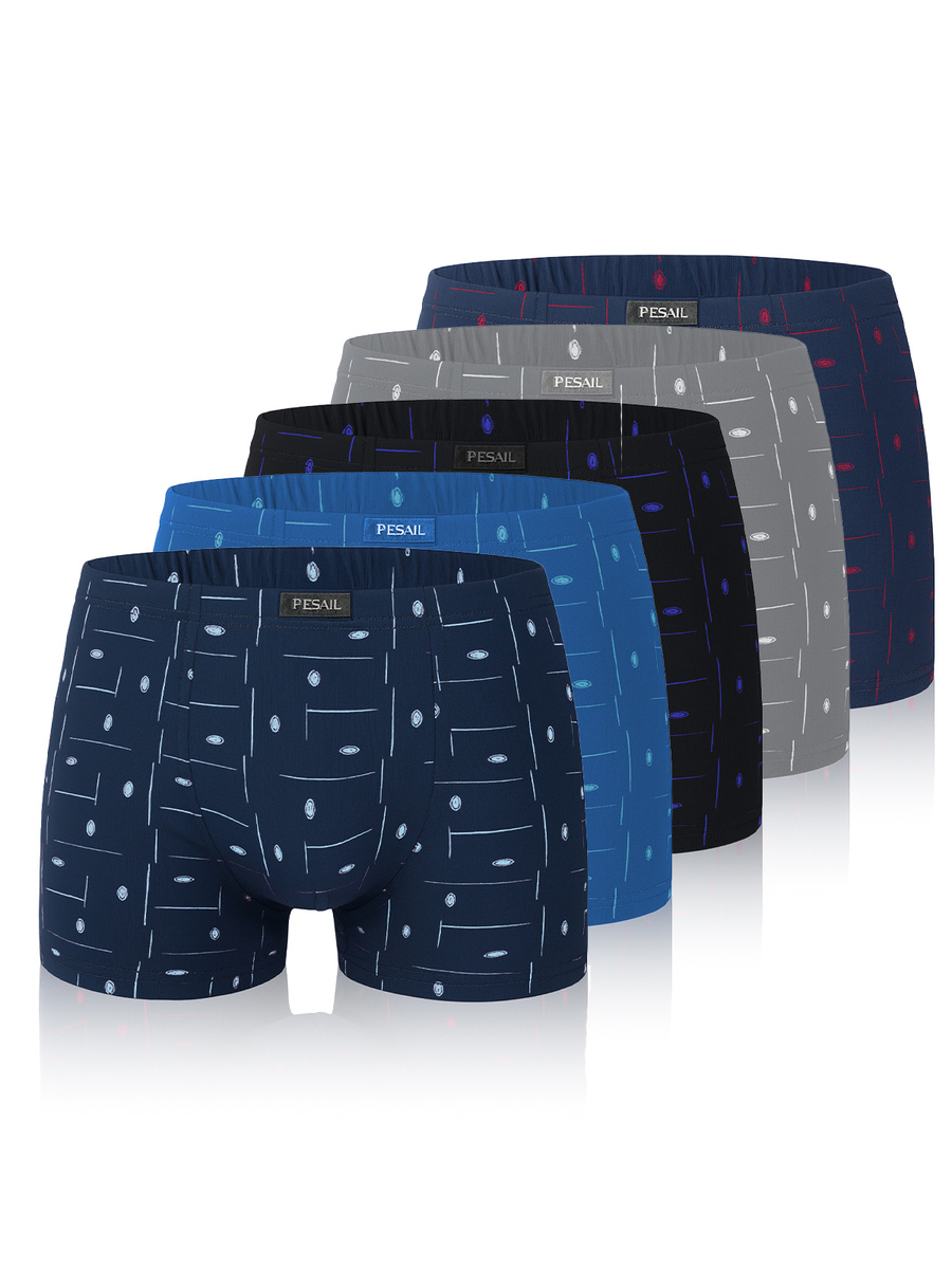 Bokserki Męskie Dopasowane 5 Pack Plus Size