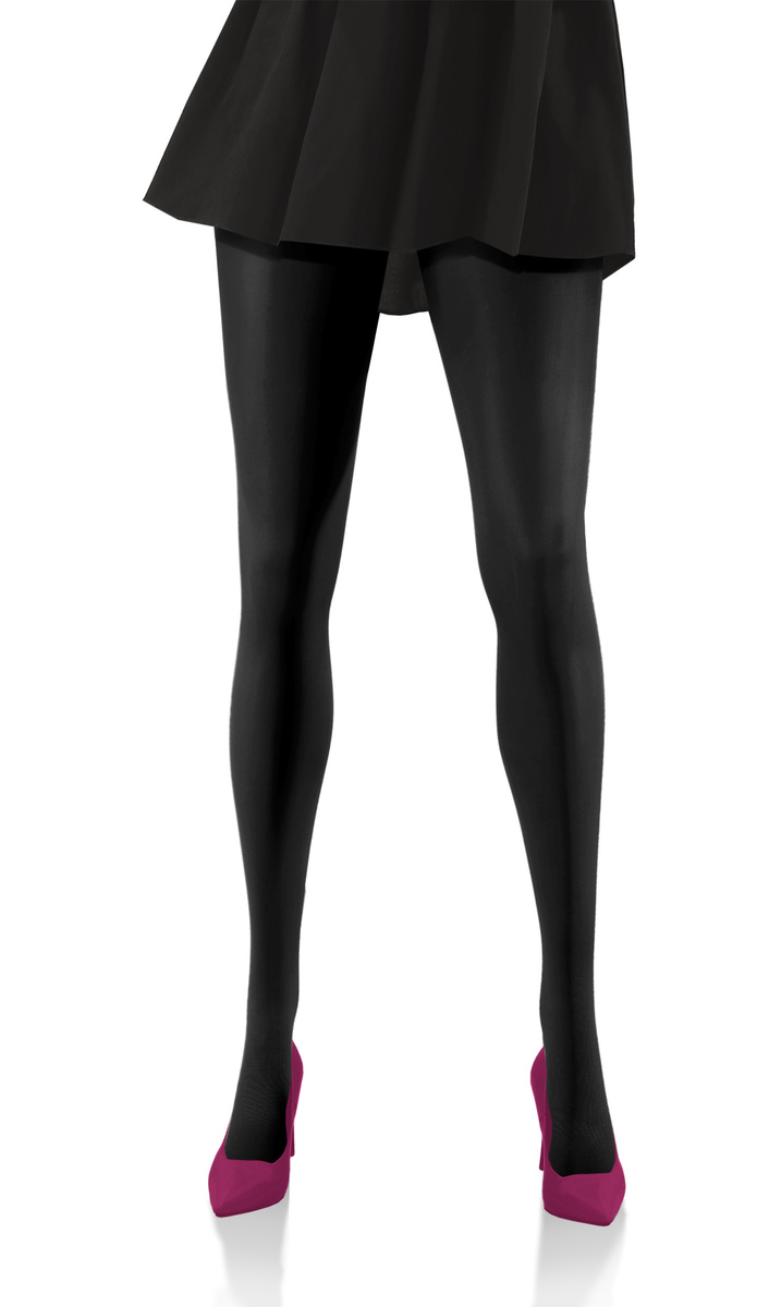 2x Kolorowe rajstopy kryjące z microfibry Hiver 40DEN