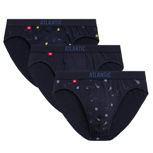 Granatowe bawełniane slipy męskie 95% bawełna model 3MP-171 Atlantic – komfort na co dzień