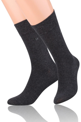 Skarpety Męskie Garniturowe Gładkie ze Wzorem