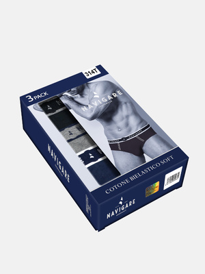 slipy męskie zew. guma jersey 95% baw. 5% ela. 314T-3PAK-NIEC/SZMU/CZA-4/M