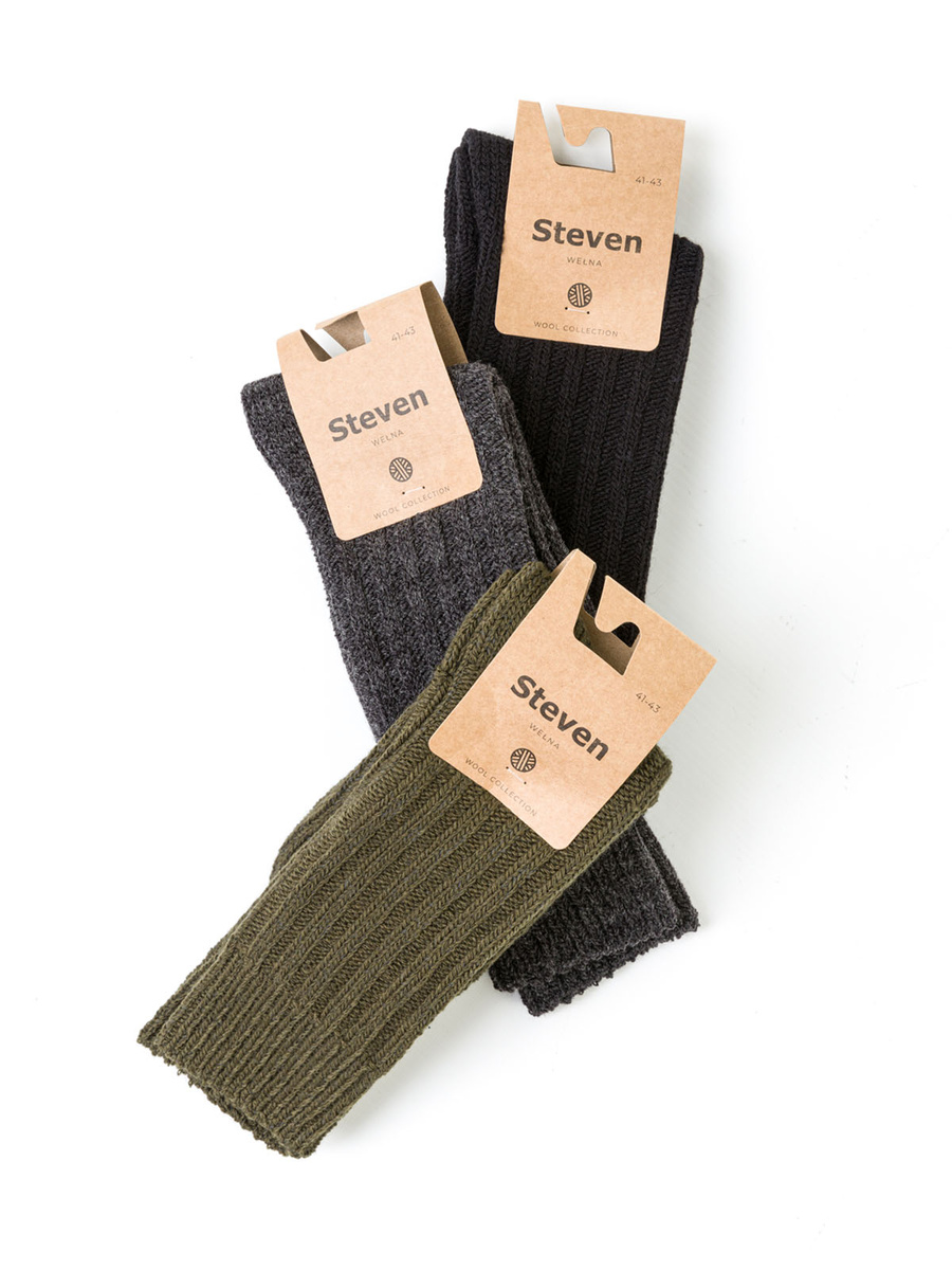 Wełniane Skarpety Męskie Zielony Komfort