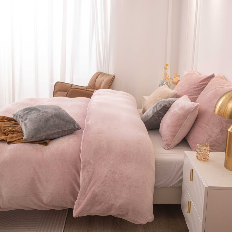 Pudrowa miękka pościel 210g/m2 Cozy Spod Igły i Nitki – komfortowy sen