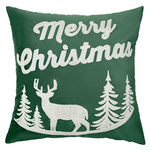 Poszewka Dekoracyjna Renifer Zielona