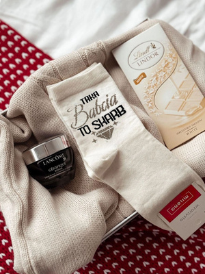 Skarpetki damskie ecru babcia to skarb