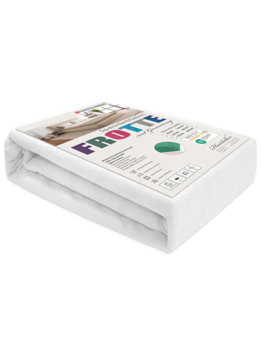 Białe elastyczne prześcieradło z gumką frotte 100% bawełna Sesto Senso – komfortowy sen