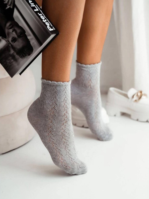 Skarpetki Damskie Bawełniane Ażurowe 989