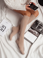 Podkolanówki damskie ażurowe Warkocz 330