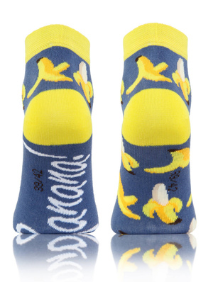 Banan kolorowe modne skarpety unisex 90% bawełna Finest Sesto Senso – komfort na co dzień