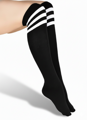 Elastyczne zakolanówki damskie z trzema paskami Noviti – komfort i stylizacja