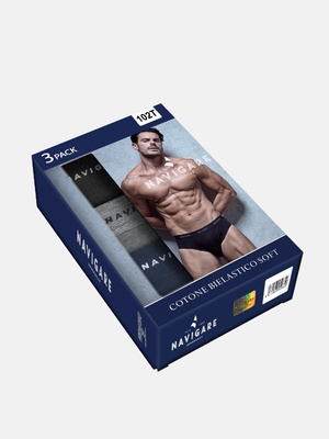 slipy męskie zew. guma jersey 95% baw. 5% ela. 102T-3PAK-GRA/SZMC/CZA-4/M