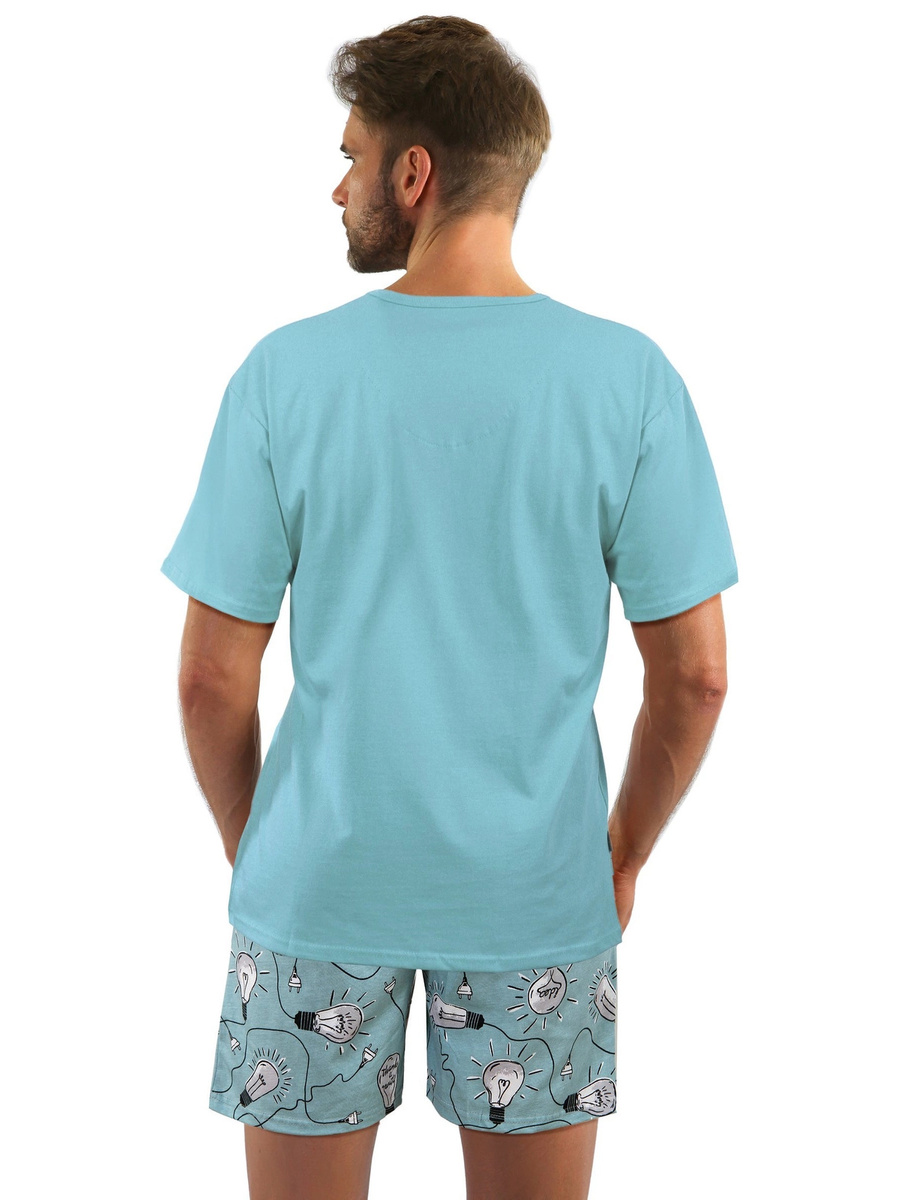 Elegancka piżama męska krótka 100% bawełna Model 2431/6 Sesto Senso – komfortowy sen