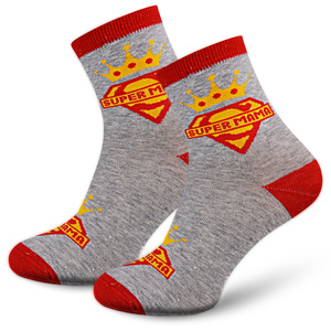 Skarpetki damskie SUPER MAMA 0200.105, Kolor Jasny Melanż, Rozmiar 37-41