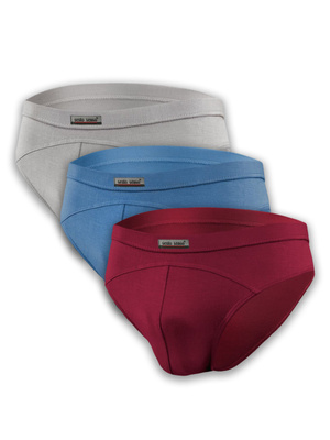 Gładkie slipy męskie 3-pak 95% mikromodal SM03 Sesto Senso – komfort i elegancja