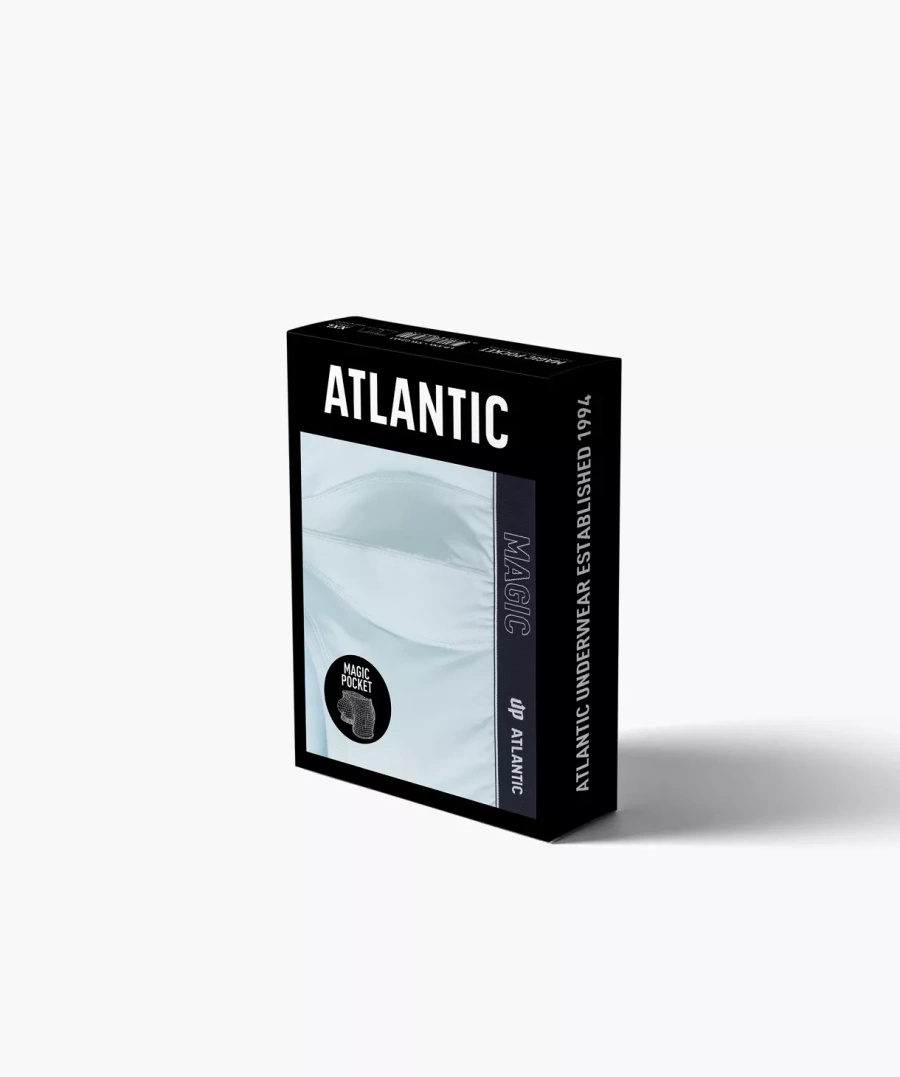 Jasnoniebieskie podnoszące bokserki męskie 95% bawełna Magic Pocket Atlantic – uniesienie atrybutów