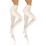 2x Kolorowe rajstopy kryjące z microfibry Hiver 40DEN