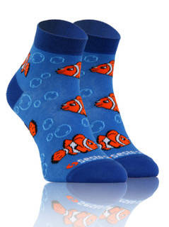 Rybki kolorowe modne skarpety unisex 90% bawełna Finest Sesto Senso – komfort na co dzień