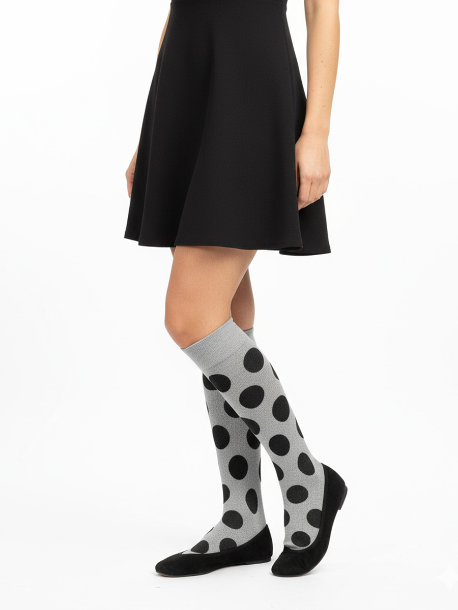 Podkolanówki damskie w grochy aPair