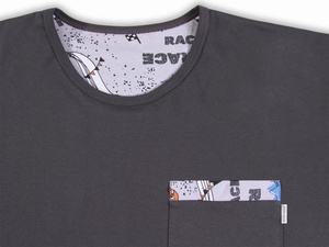 Grafitowa wzorzysta piżama męska długa 100% bawełna 2660/09 Sesto Senso – komfort domowy