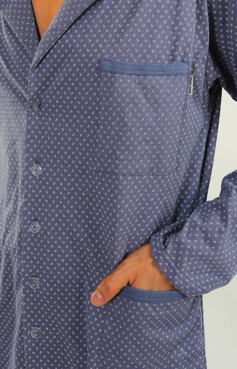 Piżama Męska Rozpinana Długi Rękaw